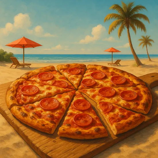 Pizza coupée en tranche disponible à la commande de la Table de Trois à Bordeaux